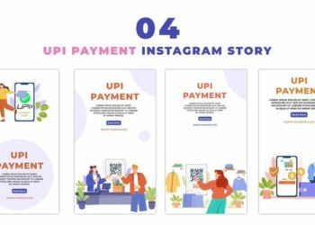VideoHive UPI Payment User Animated Flat Character Instagram Story 47470588