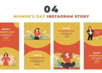 VideoHive Women's Day 2D Character Instagram Story 47450347