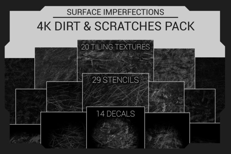 Artstation – Surface Imperfections – Dirt & Scratches Pack