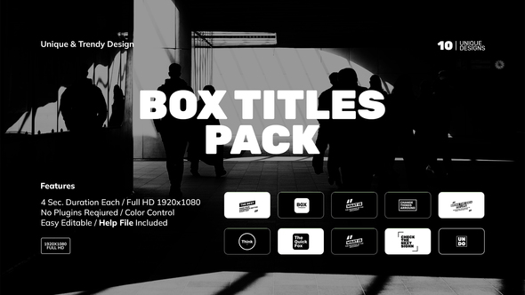 VideoHive Box Titles Pack 48024629