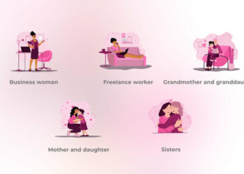 VideoHive Female Family - Flat Female Elements Concept 48039289