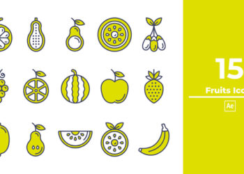 VideoHive Fruits Icon After Effect 47991655