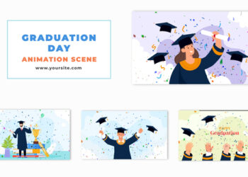 VideoHive Graduation Day Ceremony Animation Scene 47865357