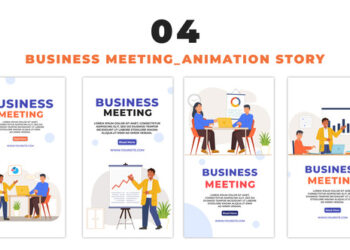 VideoHive Business Meeting 2D Vector Animation Instagram Story 48655622