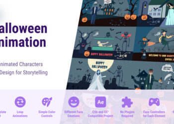 VideoHive Halloween Character And Background 48685372