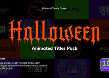 VideoHive Halloween Titles Pack 48694628