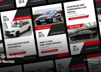 VideoHive Social Media Reels - Car Rental After Effects Template 48362047