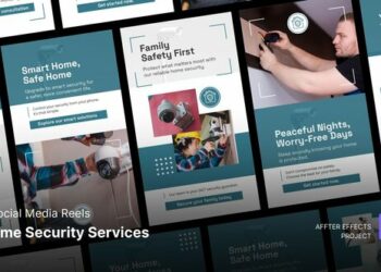 VideoHive Social Media Reels - Home Security Services After Effects Template 48671034