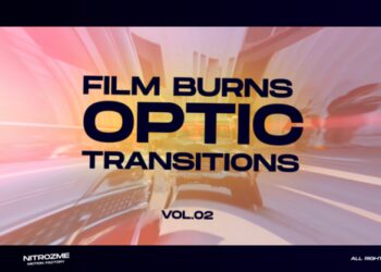 VideoHive Film Burns Optic Transitions Vol. 02 48059693