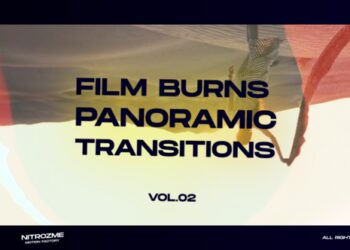VideoHive Film Burns Panoramic Transitions Vol. 02 48059704