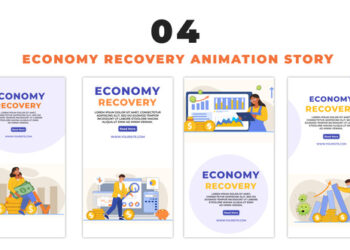 VideoHive Cartoon Avatar Economical Recovery Instagram Story 48658721