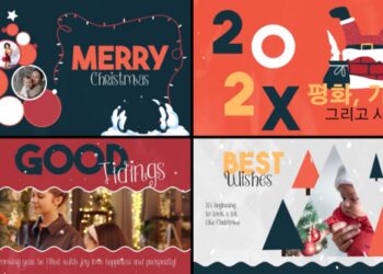 VideoHive Christmas Cartoon Typography Scenes | DaVinci Resolve 50039359