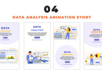 VideoHive Data Analysis Story Vector 2D Character Instagram Story 48658651