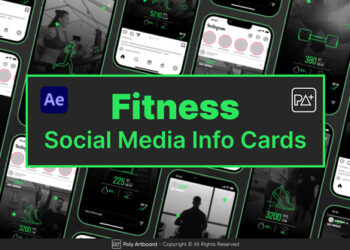 VideoHive Fitness Social Media Info Cards For After Effects 50360068