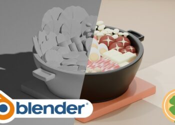 Blender : Create A Shabu Model By Kornwanast Samachiktummakun