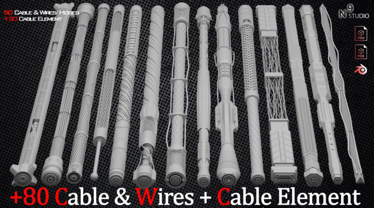 Blender Market - +80 Cable ,Wires, Hoses And Cable Element
