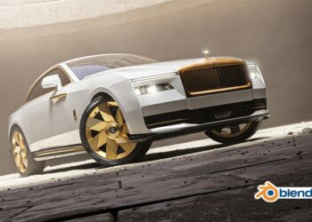 Blender: Rolls Royce Spectre in 3D By Mrawan Hussain