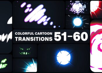 VideoHive Colorful Cartoon Transitions for After Effects 50917534