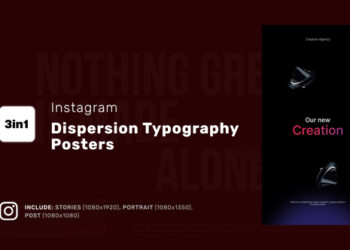 VideoHive Instagram Dispersion Typography Posters 50672751