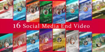 VideoHive 16 Social Media End Video 43682546
