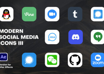 VideoHive Modern Social Media Icons III 50916122