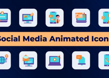 VideoHive Social Media Animated Icons 51002684