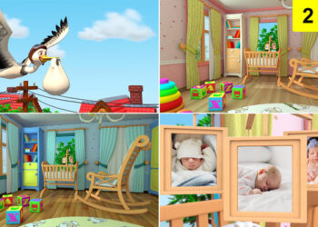 VideoHive Stork and baby (2 in 1) 27046193