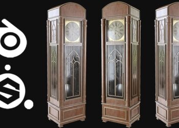 Creating a Hall Clock in Blender and Substance Painter By Aniket Rawat