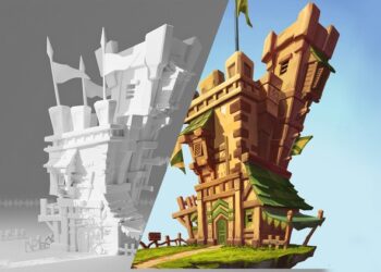Texture paint a Castle in Blender 4.1 by Years of experience By Art Studio313