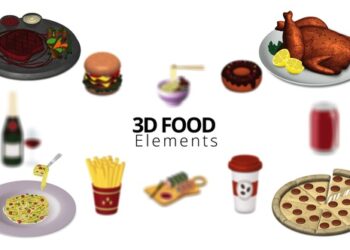 VideoHive 3D Food Elements 51514141