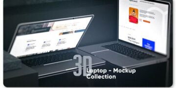VideoHive 3d Laptop Collection - Mockup 51249241