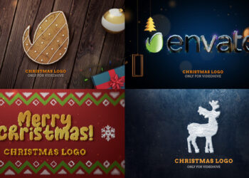 VideoHive Christmas Logo Pack 4 in 1 49666046