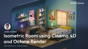 Patata School - How to Make an Isometric Room in Cinema 4D and Octane