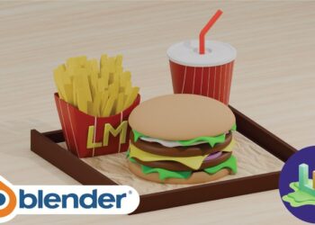 Blender : Burger Set By Kornwanast Samachiktummakun