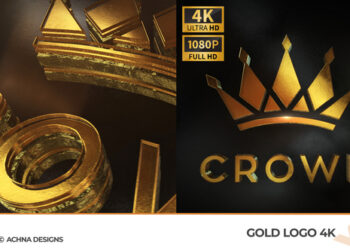 VideoHive Gold Logo 4K 50942195