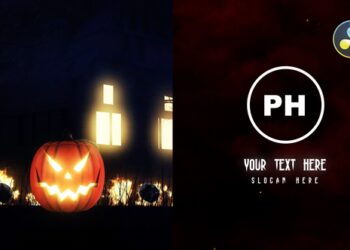 VideoHive Halloween Dark Logo Reveal 48385563