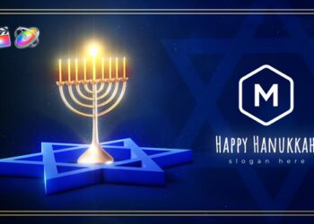 VideoHive Hanukkah Festival Logo Reveal 49647934