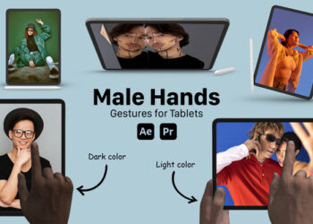 VideoHive Male Hand Gestures for Tablets 51760839