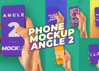 VideoHive Mobile Phone Mockup Pack - Angle 2 52031414