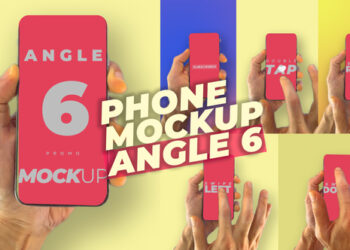 VideoHive Mobile Phone Mockup Pack - Angle 6 52031675