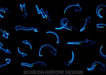 VideoHive Neon Arrow Pack 52067947