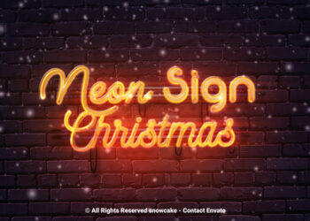 VideoHive Neon Sign Christmas 49700281