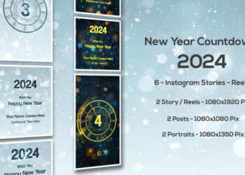 VideoHive New Year Countdown 2024 - Instagram Stories 49704213
