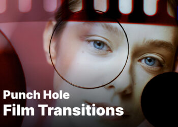VideoHive Punch Hole Film Transitions 51826632