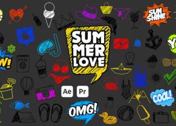 VideoHive Summer Scribble Icons 52070168