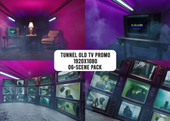 VideoHive Tunnel Old Tv Promo 51920248