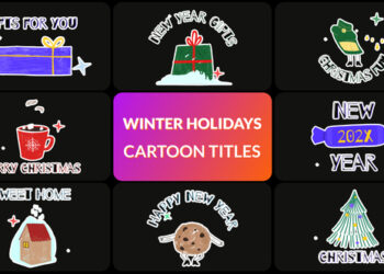 VideoHive Winter Holidays Cartoon Titles | DaVinci Resolve 49553610