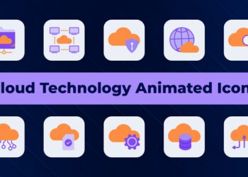 VideoHive Cloud Technology Animated Icons 50434578