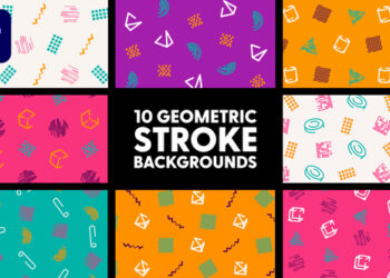 VideoHive Geometric Stroke Backgrounds 50474332
