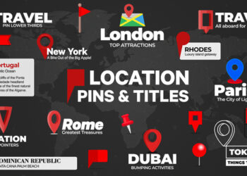 VideoHive Location Pins and Text 52412541